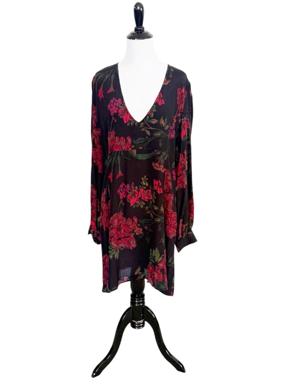 Leith Floral Long Sleeved Dress Size XL